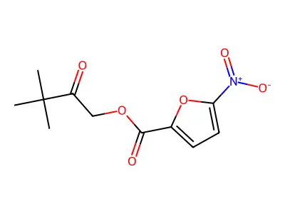 3,3-Dimethyl-2-oxobutyl 5-nitrofuran-2-carboxylate structure