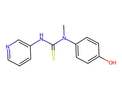 1-(4-Hydroxyphenyl)-1-methyl-3-pyridin-3-ylthiourea structure