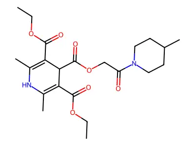 3-O,5-O-diethyl 4-O-[2-(4-methylpiperidin-1-yl)-2-oxoethyl] 2,6-dimethyl-1,4-dihydropyridine-3,4,5-tricarboxylate structure