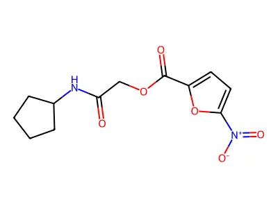 [2-(Cyclopentylamino)-2-oxoethyl] 5-nitrofuran-2-carboxylate structure