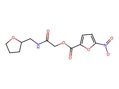 {[(Oxolan-2-yl)methyl]carbamoyl}methyl 5-nitrofuran-2-carboxylate structure