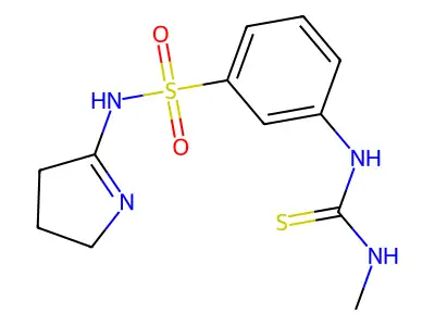 1-[3-(3,4-dihydro-2H-pyrrol-5-ylsulfamoyl)phenyl]-3-methylthiourea structure