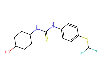 1-[4-(Difluoromethylsulfanyl)phenyl]-3-(4-hydroxycyclohexyl)thiourea structure