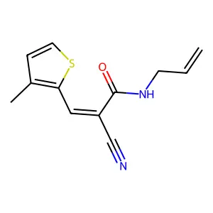 (E)-2-cyano-3-(3-methylthiophen-2-yl)-N-prop-2-enylprop-2-enamide structure