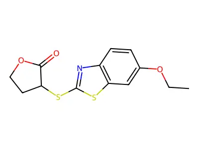 3-[(6-Ethoxy-1,3-benzothiazol-2-yl)sulfanyl]oxolan-2-one structure