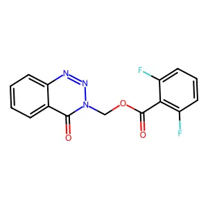 (4-Oxo-1,2,3-benzotriazin-3-yl)methyl 2,6-difluorobenzoate structure