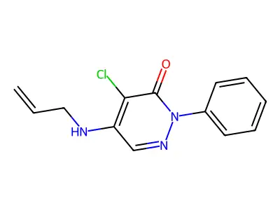 5-(allylamino)-4-chloro-2-phenyl-3(2H)-pyridazinone structure