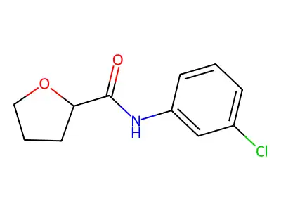 N-(3-chlorophenyl)tetrahydro-2-furancarboxamide structure