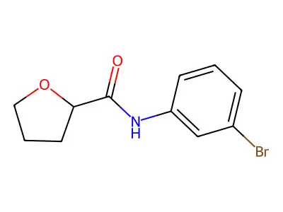 N-(3-bromophenyl)tetrahydro-2-furancarboxamide structure