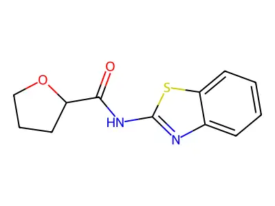 N-(1,3-benzothiazol-2-yl)-2-oxolanecarboxamide structure