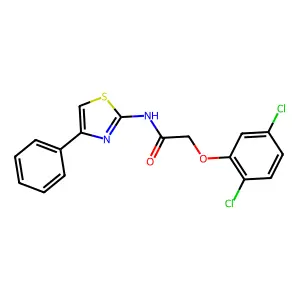 2-(2,5-dichlorophenoxy)-N-(4-phenyl-1,3-thiazol-2-yl)acetamide structure