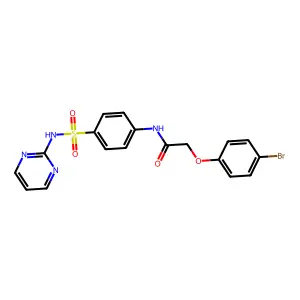 2-(4-bromophenoxy)-N-[4-(pyrimidin-2-ylsulfamoyl)phenyl]acetamide structure