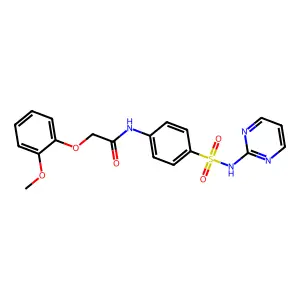 2-(2-Methoxy-phenoxy)-N-[4-(pyrimidin-2-ylsulfamoyl)-phenyl]-acetamide structure