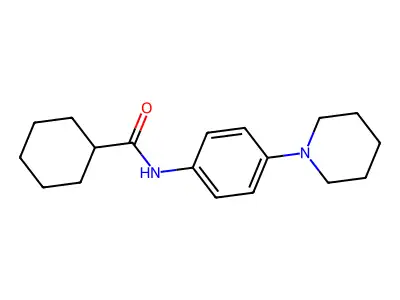 N-(4-piperidin-1-ylphenyl)cyclohexanecarboxamide structure