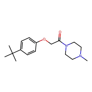4-Tert-butylphenyl 2-(4-methyl-1-piperazinyl)-2-oxoethyl ether structure