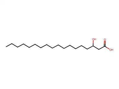 3-Hydroxyoctadecanoic acid structure