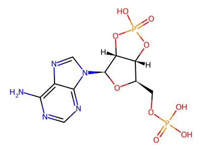Adenosine 2',3'-cyclic phosphate 5'-phosphate structure