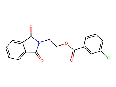 2-(1,3-Dioxo-1,3-dihydro-2H-isoindol-2-yl)ethyl 3-chlorobenzoate structure