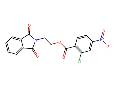 2-(1,3-Dioxo-1,3-dihydro-2H-isoindol-2-yl)ethyl 2-chloro-4-nitrobenzoate structure