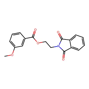 2-(1,3-dioxo-1,3-dihydro-2H-isoindol-2-yl)ethyl 3-methoxybenzoate structure
