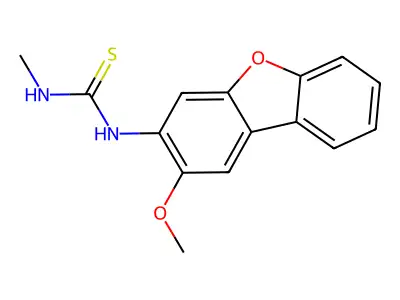 1-(2-Methoxydibenzofuran-3-yl)-3-methylthiourea structure