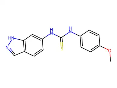 1-(1H-indazol-6-yl)-3-(4-methoxyphenyl)thiourea structure