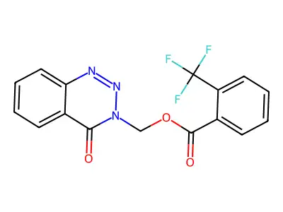 (4-Oxo-1,2,3-benzotriazin-3-yl)methyl 2-(trifluoromethyl)benzoate structure