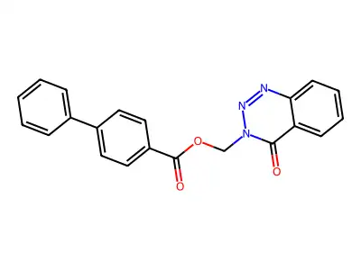 (4-Oxo-1,2,3-benzotriazin-3-yl)methyl 4-phenylbenzoate structure