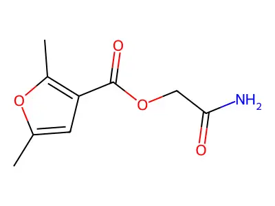 2-Amino-2-oxoethyl 2,5-dimethylfuran-3-carboxylate structure