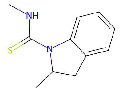N,2-dimethyl-2,3-dihydroindole-1-carbothioamide structure