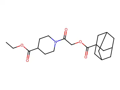 Ethyl 1-[2-(adamantane-1-carbonyloxy)acetyl]piperidine-4-carboxylate structure