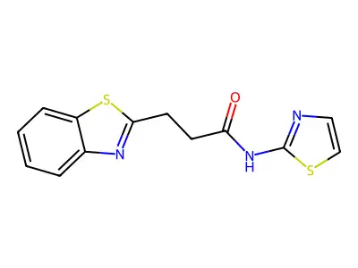 3-(1,3-benzothiazol-2-yl)-N-(1,3-thiazol-2-yl)propanamide structure