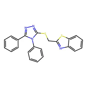 2-[(4,5-Diphenyl-1,2,4-triazol-3-yl)sulfanylmethyl]-1,3-benzothiazole structure
