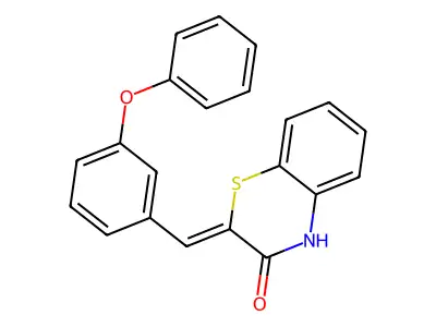 2-[(3-phenoxyphenyl)methylidene]-4H-1,4-benzothiazin-3-one structure