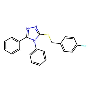 4,5-diphenyl-4H-1,2,4-triazol-3-yl 4-fluorobenzyl sulfide structure
