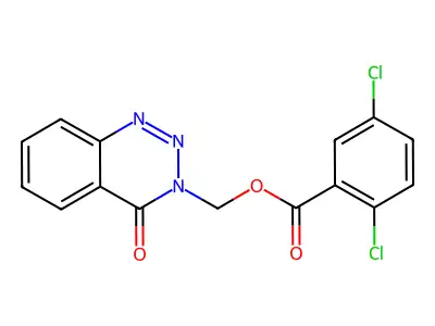 (4-Oxo-1,2,3-benzotriazin-3-yl)methyl 2,5-dichlorobenzoate structure