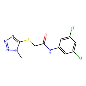 N-(3,5-dichlorophenyl)-2-(1-methyltetrazol-5-yl)sulfanylacetamide structure