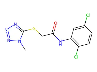 N-(2,5-dichlorophenyl)-2-(1-methyltetrazol-5-yl)sulfanylacetamide structure