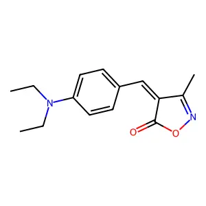 (4Z)-4-[[4-(diethylamino)phenyl]methylidene]-3-methyl-1,2-oxazol-5-one structure