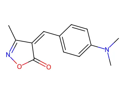 (4Z)-4-[[4-(dimethylamino)phenyl]methylidene]-3-methyl-1,2-oxazol-5-one structure
