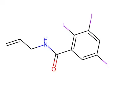 n-Allyl-2,3,5-triiodobenzamide structure