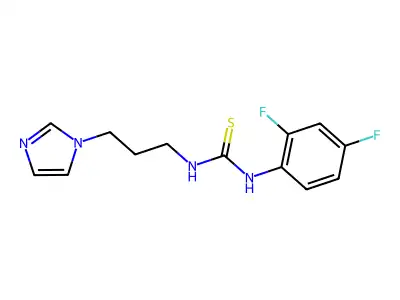 1-(2,4-Difluorophenyl)-3-(3-imidazol-1-ylpropyl)thiourea structure