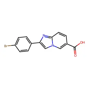 2-(4-Bromophenyl)imidazo[1,2-a]pyridine-6-carboxylic acid structure