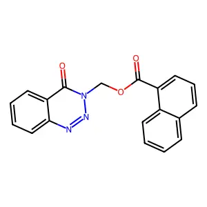 (4-oxobenzo[d][1,2,3]triazin-3(4H)-yl)methyl 1-naphthoate structure
