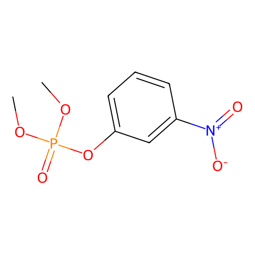 Dimethyl 3-nitro-phenyl phosphate structure