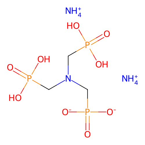 Diammonium tetrahydrogen [nitrilotris(methylene)]trisphosphonate structure