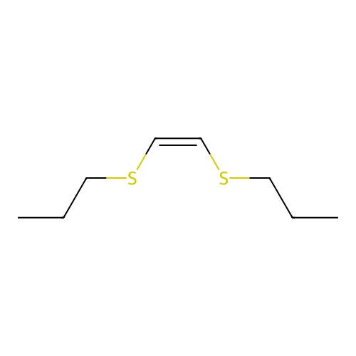 Propane, 1,1'-((1Z)-1,2-ethenediylbis(thio))bis- structure
