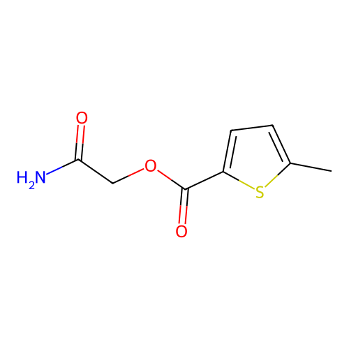 (2-Amino-2-oxoethyl) 5-methylthiophene-2-carboxylate structure