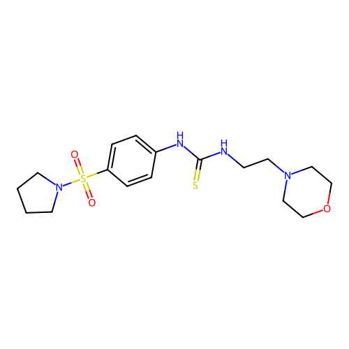 1-(2-Morpholin-4-ylethyl)-3-(4-pyrrolidin-1-ylsulfonylphenyl)thiourea structure