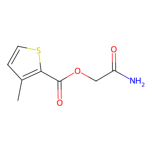 (2-Amino-2-oxoethyl) 3-methylthiophene-2-carboxylate structure